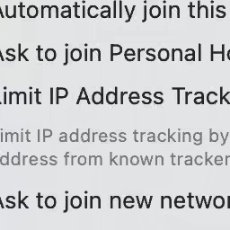 A detail of desktop settings with black and gray text on a light background. EPIC 0.1.